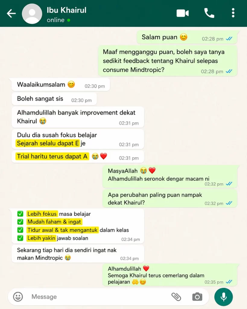Eskayvie Mindtropic Testimoni Ibu Khairul