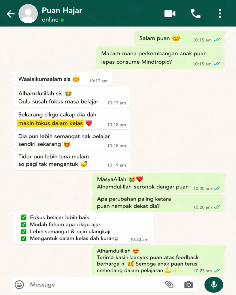 Eskayvie Mindtropic Testimoni Puan hajar