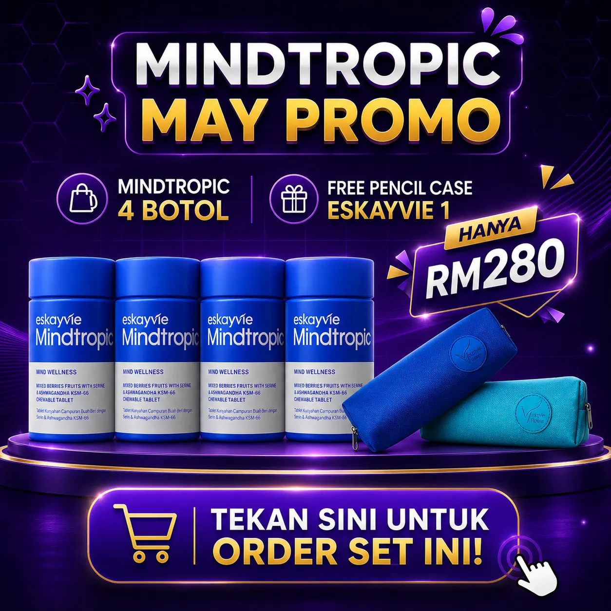 Pakej Eskayvie Mindtropic 4 botol