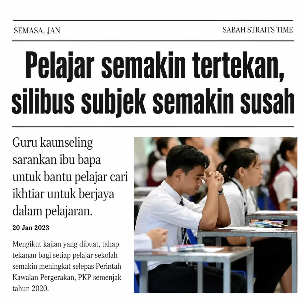 Pelajar semakin tertekan silibus subjek semakan susah